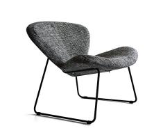 Your Office Tuoni Pitty - Butaca de Metal Cromado y Tela, Color Gris y Aluminio, 74Â x 82Â x 74Â cm