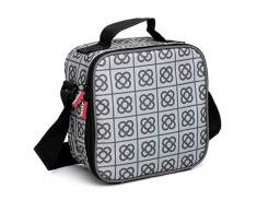 Tatay Barcelona Bolsa tÃ©rmica Porta Alimentos con tapers, Gris, Mediano