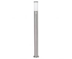 EGLO Helsinki 1 - Lámpara LED para exteriores (1 foco, con sensor de movimiento, acero inoxidable y plástico, color plateado, IP44)