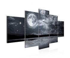 Imagen de paisaje con luna â Lienzo XXL â Imagen de pared â Cuadro decorativo â Fabricado en Alemania â listo para colgar 607553b