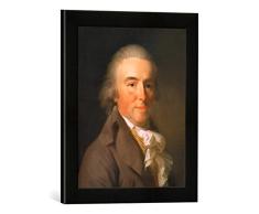  â FotografÃa enmarcada de Johann Friedrich August pata de mesa F.J. Bertuch/Cuadro De j.f.a. pata de mesa, de impresión en alta calidad handgefertigten imágenes de marco, 30 x 40 cm), color negro mate