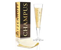 RITZENHOFF Champus Copa de Cava, Cristal, Dorado, 7 cm