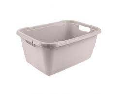 Keeeper Cesta de la Colada, Plástico robusto, 32 l, Aenna, Gris