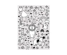 Komar Wandbild Von Scribble Park | Poster, Bild, Wohnzimmer, Schlafzimmer, Dekoration, Kunstdruck | ohne Rahmen | P104A-40x50 fotomural, Negro, Blanco