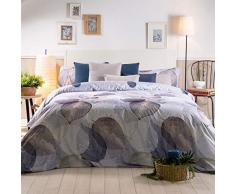 Sancarlos Nessy Fundas Nórdicas Estampadas, Polyester, Azul, Cama 90