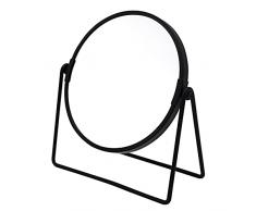 RIDDER Espejo de Maquillaje, Espejo de pie Summer Negro, con 5 aumentos, manejable, Moderno