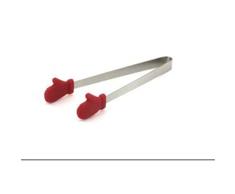 Pinzas de silicona con forma de guante, pinzas de silicona resistentes al calor para barbacoa y buffet de ensaladas de 5 pulgadas, pinzas de frutas de silicona para cubitos de hielo azÃºcar, rojo