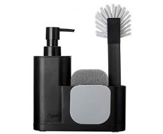 VIGAR Monobloc Set de Fregadero de 4 Piezas de Color Negro, 350 milliliters, Plastic