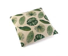 Versa Cojin Cuadrado con Relleno Tropic Lea, PoliÃ©ster, Multicolor, Ãnica