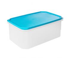 Tatay Fiambrera de Alimentos, Hermética, 4.7L de Capacidad, Tapa Flexible a Presión, Libre de BPA, Apto Microondas y Lavavajillas, Color Azul, Medidas: 28.5 x 18.5 x 12.2 cm