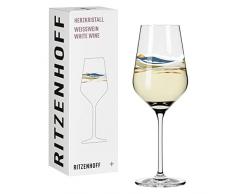 RITZENHOFF AurÃ©lie Girod - Copa de vino blanco (cristal, 380 ml, en caja de regalo), diseÃ±o de corazÃ³n