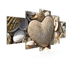 Runa Art 502651a - Cuadro de pared (200 x 100 cm, lienzo XXL, 5 piezas, fabricado en Alemania, listo para colgar), diseÃ±o de conchas