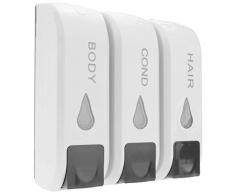 PrimeMatik Dispensador de jabÃ³n de Ducha para Pared. 3 x deposito Recargable (KS022)