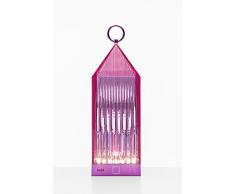 Kartell Lámpara LED universal, acrílico, 1.2 W, Wisteria, 9.5 x 9.5 x 31 cm