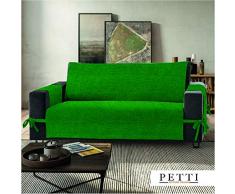 PETTI Artigiani Italiani Funda de Sofa, Tela, Verde, 3 Plazas (170-175 cm de apoyabrazos a apoyabrazos)