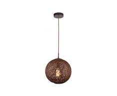 WOFI lámpara colgante E27, 60 W, marrón, Ø: 30 cm