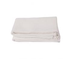Linenme Waffle - Toalla de baÃ±o (100 x 160 cm), color blanco