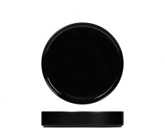 H&H Norway - Juego de 6 platos hondos de porcelana, color negro, 19,5 cm