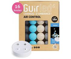 Guirnalda luminosa Bolas de algodón LED USB - Control remoto inalámbrico - Cargador USB dual 2A incluido - 4 intensidades - 16 bolas - Avatar