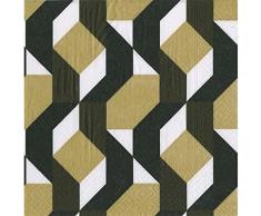Caspari Inc. TeorÃ­a del Color servilletas Cena, Paquete de 20, Papel, Negro, 3Â x 0,45Â x 25,4Â cm