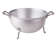 Ollas Agnelli Colador 3 Pies, Aluminio BLTF, con 2 Asas en Acero Inoxidable, Plata, 20 cm