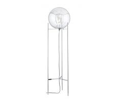 WOFI - Lámpara de interior, para salón, lámpara de pie, lámpara de pie, lámpara de pie, cromo, cristal clásico de 40 W