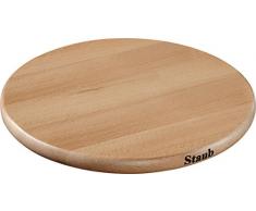 STAUB Accesorios - Base par Plato imantado, Madera, Madera, 23 x 23 x 2 cm