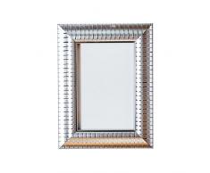 Marco Decorativo para Fotos y pósteres con Tablero de Fibra de Densidad Media, Listo para Colgar o Colocar de pie, con una lámina de plexiglás irrompible de Alta claridad, Color Plateado