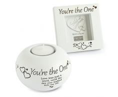 Arora Said with Sentiment 7419 Youre The One - Juego de vela y marco para regalo, multicolor