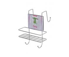 FERIDRAS Francy Estante 1Â estantes con Gancho Ducha, Rectangular, Acero, Cromado, 21Â x 25Â x 32Â cm