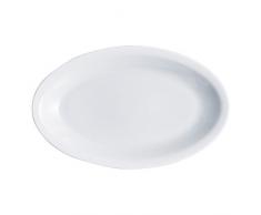 SATURNIA Plato Ovalado Porcelana B. Co cm.27Â Roma