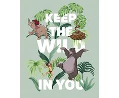 Komar Disney Wandbild Von Jungle Book Keep The Wild | Kinderzimmer, Babyzimmer, Dekoration, Kunstdruck | ohne Rahmen | WB090-40x50 fotomural, carbÃ³n