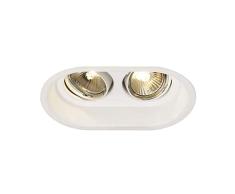 SLV Blanco Horn 2 / Foco, luz de inundaciÃ³n, proyector Techo, luminaria empotrable led, iluminaciÃ³n de Interior / GU10 50Â W