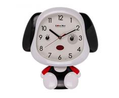 Out of the blue Reloj de Pared Infantil Perro con Ojos y Cuerpo mÃ³viles, Aprox. 31 x 33 cm, de plÃ¡stico, Funciona con Pilas, en Caja de Regalo, carbÃ³n, 26 x 33 cm