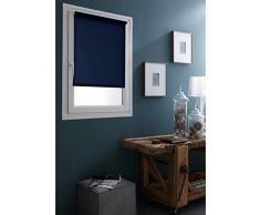 madecostore - Estor Enrollable Opaco, Color Azul Oscuro, 35 x 170 cm â Sin Perforaciones.