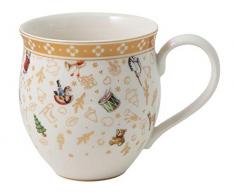 Villeroy & Boch - Toyâs Delight juego de vasos con asa, 2 piezas, vaso decorativo de coleccionista de la edición aniversario, porcelana, multicolor/dorado/blanco, 440 ml