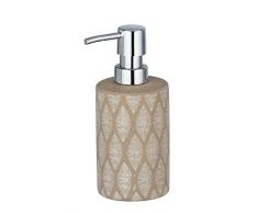 Wenko 23675100 Tupian - Dispensador de jabón (0,3 L, cerámica, 8,5 x 17 x 7 cm), Color Beige