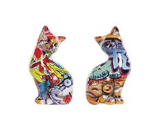Figura Decorativa de la Marca DKD Home Decor Resina Gato (10 x 7 x 17 cm) (2 Piezas) (Referencia: S3019740)