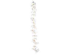 EUROCINSA Ref.18165C01 Navidad, Guirnalda AMARILYS Blanco, Caja de 1ud, 153cm