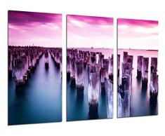 Poster Fotográfico Paisaje Lago Montaña Atardecer Tamaño total: 97 x 62 cm XXL