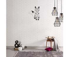 Homemania Decoración de Pared en Metal Golden Ratio Negro - Art, Casa, Déco - para Estar, Escritorio, Pared