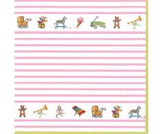 Caspari 13020Â C Bebe Pink Paquete de 20Â Recevez con servilletas Tejido/Papel Rosa 12,5Â x 12,5Â x 0,02Â cm