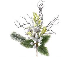 WeRChristmas Flor Artificial, Blanco, 31 cm