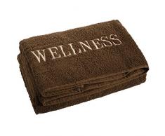 aqua-textil Wellness - Toalla de Sauna (80 x 200 cm), marrÃ³n, Einzelpack
