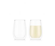 Bodum SKÃ L - Juego de 2 copas de vino de doble pared (0,3 L)