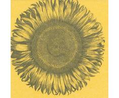Caspari Inc. Grabado Girasol Lino servilletas airlaid Cocktail-Pack de 15, Papel, Blanco, 12,7Â x 12,7Â x 3Â cm