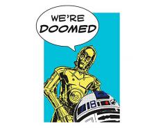 Komar Wandbild Von Star Wars Classic Comic Quote Droids | Kinderzimmer, Jugendzimmer, Dekoration, Kunstdruck | ohne Rahmen | WB114-30x40 fotomural, carbÃ³n