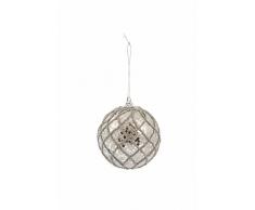 Galileo Casa Rombos Juego Bolas de Navidad, Plateado, 8Â x 8Â x 8Â cm, 6Â Unidad