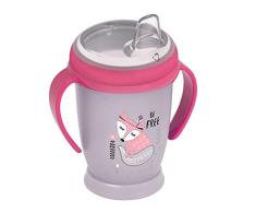 LOVI Taza Antigoteo Bebé Junior, Vaso de Aprendizaje Antiderrames, 250 ml, 12+ Meses, Beber sin Derramar, Sin BPA, Fácil de Limpiar, Colección Indian Summer, Rosa
