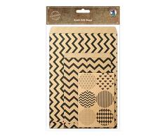 Ursus 40780004 Kraft Gift Bags - Bolsas de regalo de papel kraft, 6 unidades en 2 tamaÃ±os, con pegatinas, multicolor, talla Ãºnica